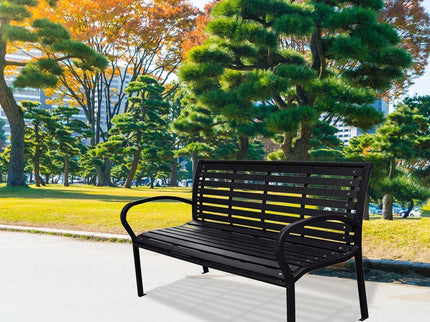 Patio Bench Steel - Black