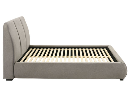 Modern Upholstered Platform Bed With Tufted Headboard