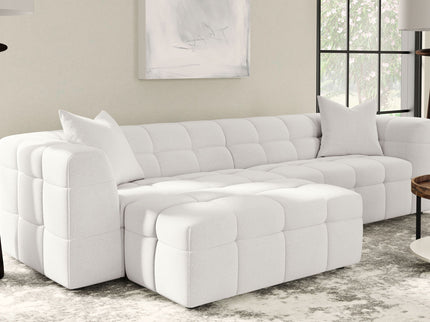 Sooke - Rectangular Ottoman - Off White