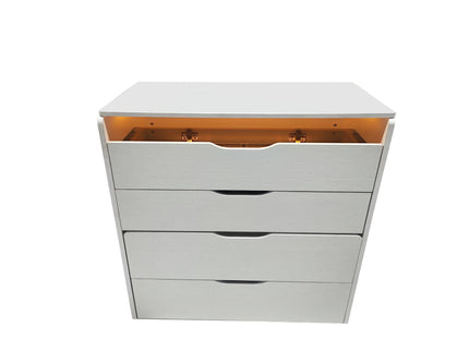 3 In 1 Vanity Desk With Flip Top Mirror, Compact Makeup Table With Glass Top And 3 Drawers
