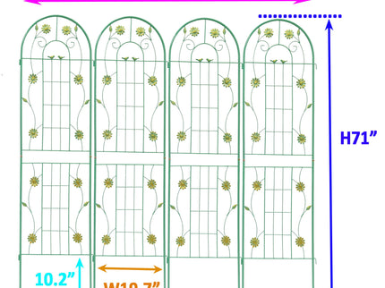 Metal Garden Trellis Rustproof Trellis For Climbing Plant Outdoor Flower Support