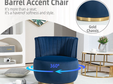 360 Degree Swivel Cuddle Barrel Accent Sofa Chair