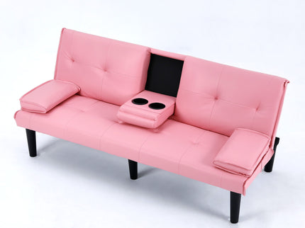 Sofa Bed With Foldable Design And Cup Holder