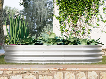 Heavy Duty Galvanized Raised Garden Bed Kit For Vegetables, Flowers & Herbs