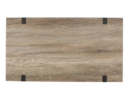 Abitha - Coffee Table With Industrial Powder Coated Metal Legs