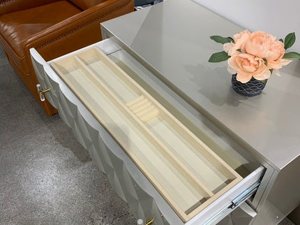 Anson - Console Cabinet - Silver / Champagne