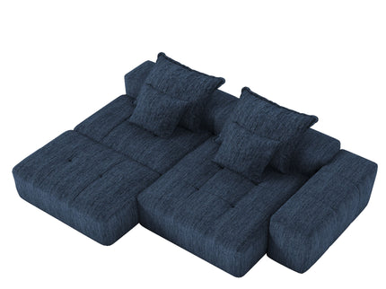 Modern Oversized Diy Combination Modular Sectional Sofa & Pillows