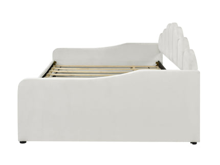 Upholstery Daybed Frame With Shell Shaped Backrest