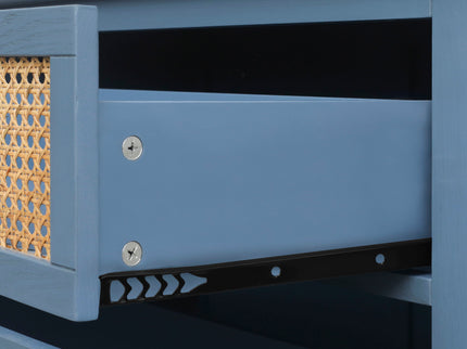 3 Drawer Cabinet, Natural Rattan, American Furniture