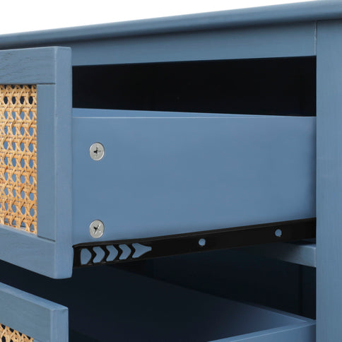 3 Drawer Cabinet, Natural Rattan, American Furniture