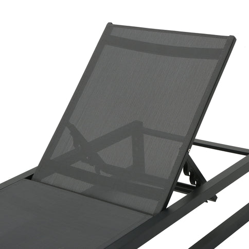 Chaise Lounge With 5 Reclining Positions, Outdoor Patio Lounge Chairs