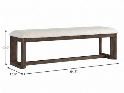 Backless Upholstered Dining Bench
