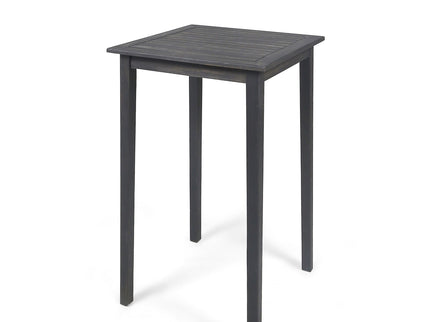 Outdoor Minimalist Acacia Wood Square Bar Table
