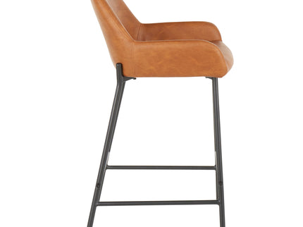 Daniella - Industrial Fixed Height Counter Stool (Set of 2)