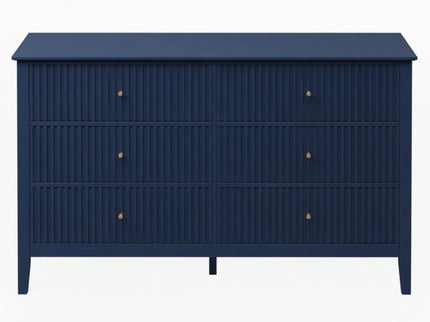 Modern 6 Drawer Fluted Dresser