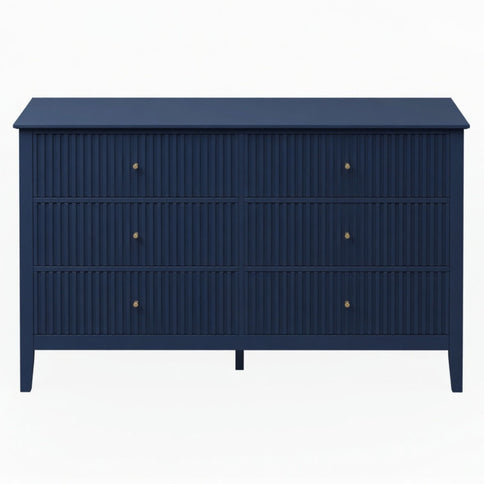 Modern 6 Drawer Fluted Dresser