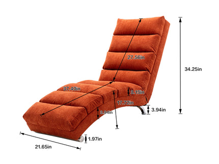 Massage Chaise Lounge Indoor With Remote Control, Ergonomic Electric Massage Lounger