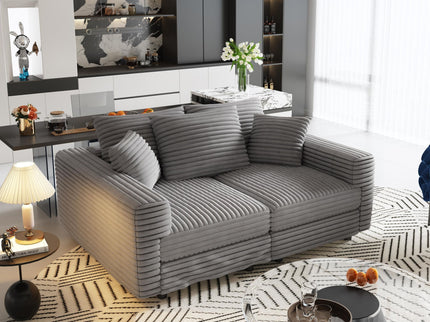 4 Seat Sofa, Modern Comfy Upholstered Sofa Cloud Couch, Deep Seat Couches With Soft Pillows