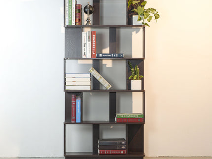 Modern 5 Tier Open Storage Bookcase
