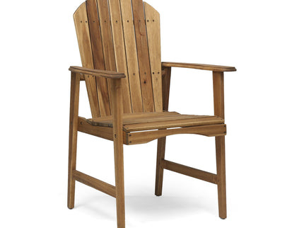 Outdoor Weather Resistant Acacia Wood Adirondack Dining Chairs (Set of 2)