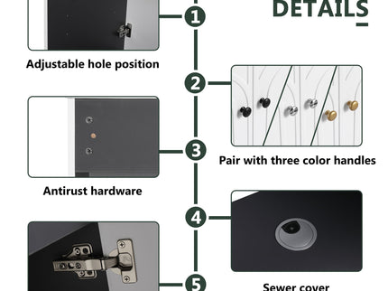 Modern Freestanding Bathroom Vanity With Soft Close Cabinet Doors