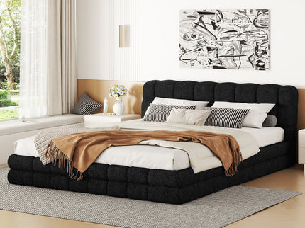 Upholstered Platform Bed With Headboard