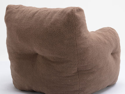 Soft Teddy Fabric Tufted Foam Bean Bag Chair With Teddy Fabric