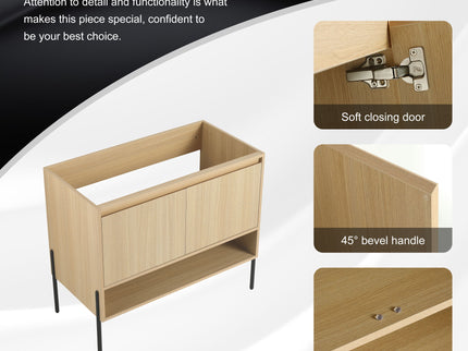 Freestanding Bathroom Vanity & Soft Close Cabinet Doors