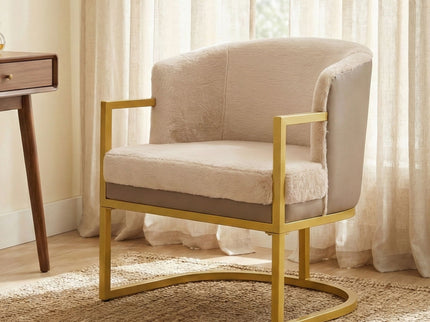 Upholstered Reading Accent Armchair For Living Room