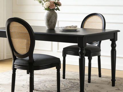French Country Dining Chairs With Round Back (Set of 2)