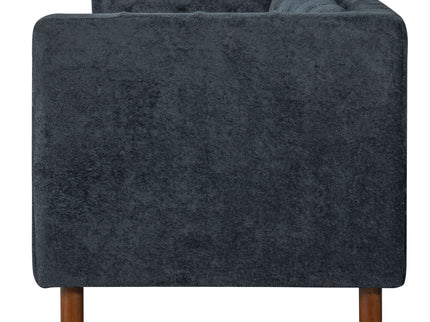 3 Seater Sofa With Square Arms, Tufted Pillow Back For Living Room