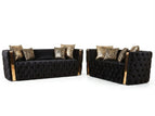Black / 2 Pc. Sofa, Loveseat