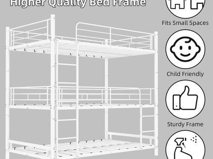 Triple Frame Bed With Built In Ladder