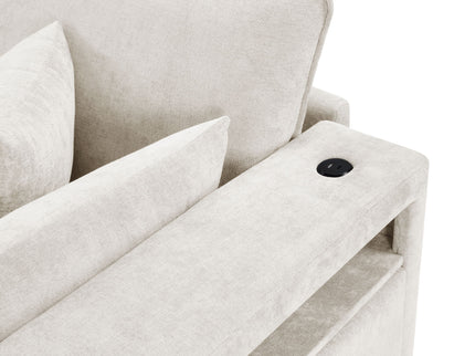 Modern Sectional Sofa U-Shaped With Movable Ottoman Storage Armrests And USB Ports
