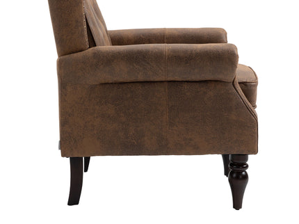 Modern Accent Armchair With Sturdy Wood Legs