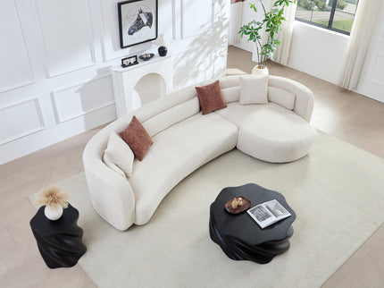 Curved Sectional Sofa, L - Shape Modular Chaise
