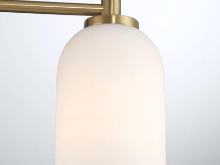 Meadows - 3 Lights Vanity Brush Bathroom Wall Light For Bathroom Over Mirror - Black / Gold / White