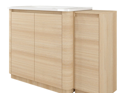 Freestanding Bathroom Vanity With Sink, 1 Small Storage Cabinet, Soft Close Door