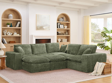 Sectional Sofa With Moveable Ottoman
