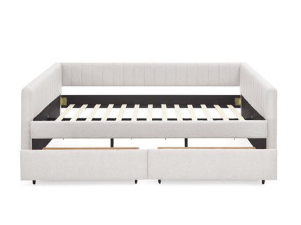 Upholstered Queen Daybed With 2 Drawers