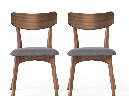 Mid Century Upholstered Dining Chairs (Set of 2)