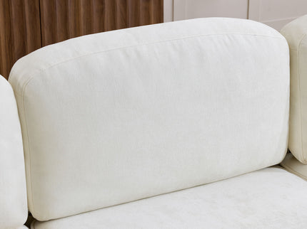 Cloud Sofa With Removable Ruffled Skirt With Ottoman And Flared Arms