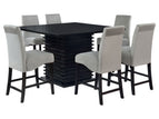 Black / 7 Pc. Table, 6 Chairs