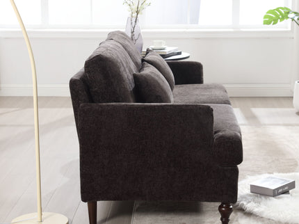 Mid Century Modern Fabric Loveseat Sofa, 2 Seat Upholstered Couch