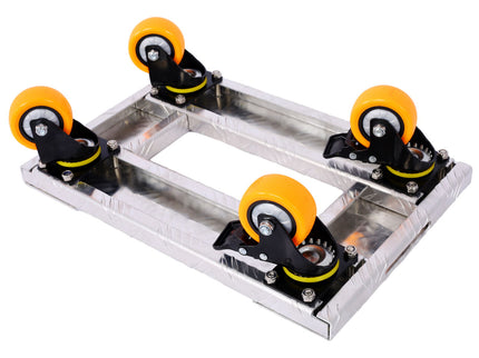 Heavy Duty Furniture Dolly Trolley Car, Aluminum Frame With 3" Tpu Professional Casters, Brake Option