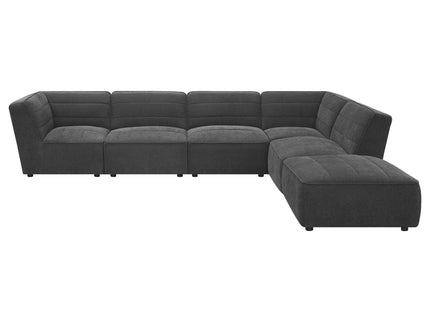 Vincent - 6 Piece Modular Sectional - Charcoal