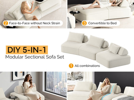 Modern Luxury Oversized Modular Sectional Sofa Set