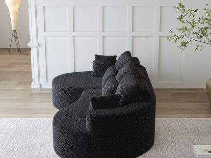 Curved Oversized Sectional Sofa With Extra Deep Seat