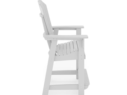 Adirondack Style Counter Chair Stylish HDPE Poly Lumber For Dining, Patio, And Garden Comfort