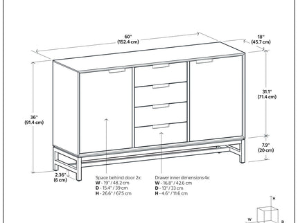 Banting - Sideboard With Centre Drawers